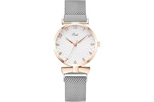 OFFCUP Orologio da Donna, Orologio Analogico al Quarzo Donna, Orologio da Polso Donna Con Cinturino in Acciaio Inossidabile Classico Casual, Movimento a Tre Lancette, Cassa da 29.5MM