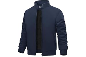 Xnova Giubbotto Invernale Uomo Leggero Giacca Bomber Uomo Militare Impermeabile Caldo Giubbino in Pile Antivento Casual Jacket Giubbotto da Lavoro con Zip e Tasche