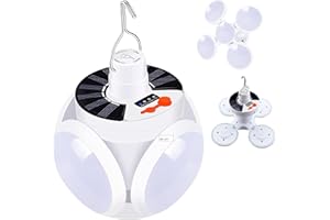 BoloShine Lampada Campeggio, Lanterna Solare da Esterno Pieghevole Lampada di Emergenza LED 5 modalità di Illuminazione, Lampadina Ricaricabile da Calcio Solare per Campeggio Escursionismo Giardino