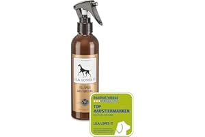 Soin du Pelage pour Chiens - conditionneur Naturel pour Chiens à vaporiser avec Aloe Vera, empêche Le feutrage & Donne de la Brillance, Spray pour Fourrure Anti-TANGLING de Lila Loves IT, 250 ML
