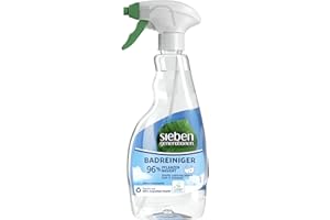 ‎SEVENTH GENERATION Sieben Generationen Badreiniger ohne Duftstoffe Reinigungsmittel zu 96% pflanzenbasiert mit starker Leistung gegen Kalk und Schmutz 500 ml 1 Stück
