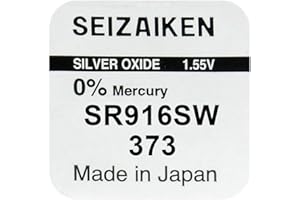 Batería para reloj Seizaiken 373 SR916SW 1,55 V, óxido de plata, fabricada en Japón, 1,5 V