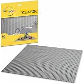 PlayZen Classic Gri Zemin Plakası &ndash; 25&times;25 cm Sert Taban | Lego&reg; ile Uyumlu Yapı Blok Platformu