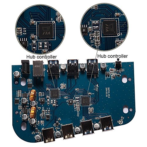 ORICO Powered Multifunktions-USB 3.0 7-Port Hub mit 2 x BC1.2 Ports für Daten-Sync und Lade-Tablets und Smartphones - 6