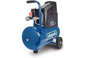 Scheppach Druckluft Kompressor HC30ox | ölfrei & langlebig | 1100W Motorleistung | 24L Kessel mit max. 8 bar Druck | 200l Luftleistung | inkl. Fahrvorrichtung, Druckminderer & Schnellanschlusskupplung