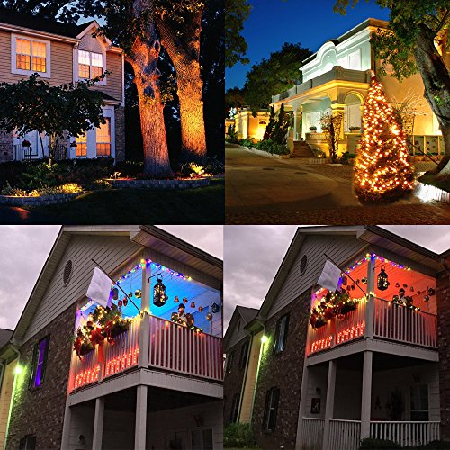 MeiKee 10W RGB Fluter Mit Fernbedienung und Farbwechsel, 16 Farben und 4 Beleuchtungsprogramme, Wasserdicht, Europäischer Stecker - 6