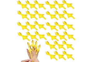 OUOQI 30pcs Finger Strecken Fliegende Hühner,Hühner Finger Fliegen,Fliegende Hühner Spielzeug Gummi,Flying Gummihuhn Slingshot,Spielzeug Neuheit Katapult Huhn,Schleuder Huhn Dehnbare Fliegende
