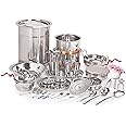 Neelam Stainless Steel Dinner Set, Premium Quality, Premium 101 Pieces Set, Ideal Gifting Dinner Set, Ideal for Special Occasions Like Anniversary, Wedding, Housewarming Party, Silver
