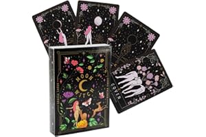 LQIOACU Tarot para principiantes, cartas del tarot - Oráculo de la bruja lunar, 1 caja