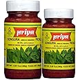 Priya Gongura Pickle in Oil | Traditional Pickle | Indian Origin | Delicious with Poppadums | Spicy & Sour | 300G (Pack of 2)