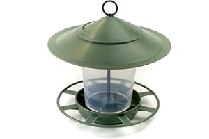 etree Easy Clean Hanging Lantern Bird Feeder (2025 Design) - Prevent Disease & Protect Wildlife Slate Green Pack of 1