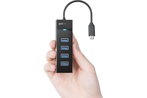 SAN ZANG MASTER Koncentrator USB C, 4-portowy koncentrator USB 3.0, koncentrator USB C 5 Gb/s bez opóźnień, koncentrator danych USB typu C OTG kompatybilny z MacBookiem Pro/Air, Surface Pro