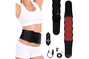NONGXIANG Fascia Terapeutica a Luce Rossa per il Corpo (660nm & 850nm) – Cintura a Infrarossi per Alleviare il Dolore Muscolare, Cuscinetto Indossabile con Massaggio e Timer–Regalo Ideale per Familiari e Amici