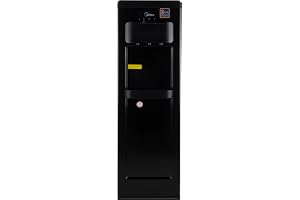 Midea Water Dispenser, Top Loading, 3-taps Equipped with Hot Cold And Ambient Temperature, Floor Standing, Child Safety Lock for Faucet, Best Home, Office & Pantry, Black, YL1917SAE-BK