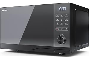SHARP YC-GC52BU-B 25 Litre 900W Digital Combination Microwave Oven with 1200W Grill, 11 power levels, ECO Mode, defrost function, LED cavity light - Black