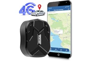 TKMARS Tracker Auto GPS 4G, stark magnetisch wasserdicht mit kostenloser APP/Web ohne ABO Anti-Verlust Echtzeit Ortungsgerät für Auto, Fahrzeug, LKW, Flotte TK905B
