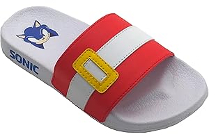 Sonic The Hedgehog Tongs de piscine pour garcons ou filles, Sandales pour enfants, Pantoufles de Plage, bleu, Taille 28-36 EU