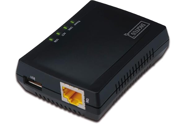 Digitus DN-13020 Serveur réseau USB USB 2.0, LAN (10/100 Mo/s)