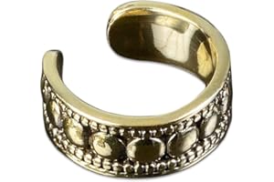 viva-adorno 1 Stück Ear Cuff Ohrklemme Ohr Clip Messing Vintage Antik verschiedene Designs wählbar Z494