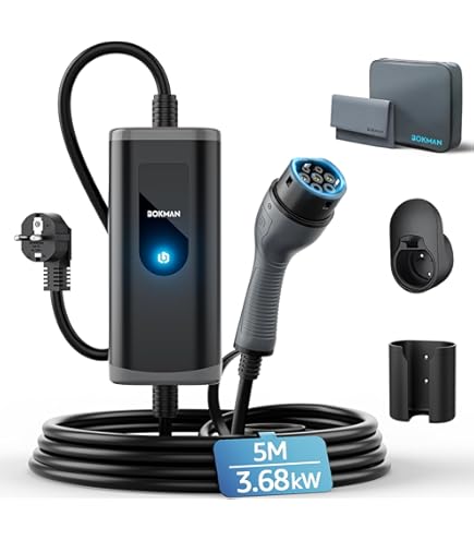 BENY Typ 2 Ladekabel 22kW / 32A, 5m Lang – Für Alle Elektro- & Hybridautos Mit Typ 2/CCS2 Anschluss, 3-phasig, Mit Tragetasche