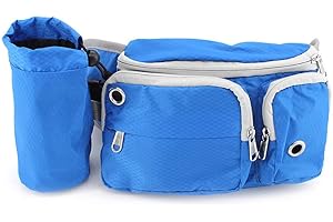 Bemodst Bolsa de regalo para perros, bolsa de entrenamiento para cachorros, bolsa de aperitivos para correr, riñonera, cintura ajustable, soporte para botellas para caminar y entrenar