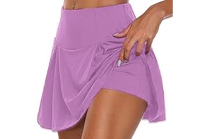 JJPAR Jupe Short Femme Ete Sexy Chic Faux Deux Couches Short Femme Sport Short Femme Grande Taille Haute Élastique Yoga Short Randonnée Running Course Tennis Activewear