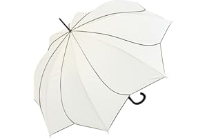 Pierre Cardin - Grand parapluie canne pour femmes - Solide - Avec système automatique - Motif : tournesol, Blanc., 105 cm