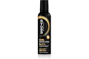Syoss - Espuma Rizos Flex, 250 ml, Rizos Definidos sin Encrespamiento, Ayuda a proteger el cabello del calor del secador, Cabello como recién salido de la peluquería