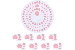 AhfuLife 60Pcs Easter Bunny Feet for Kids Party Yard Sign Garden Lawn Courtyard Directional Signs Clues Egg Hunt Game