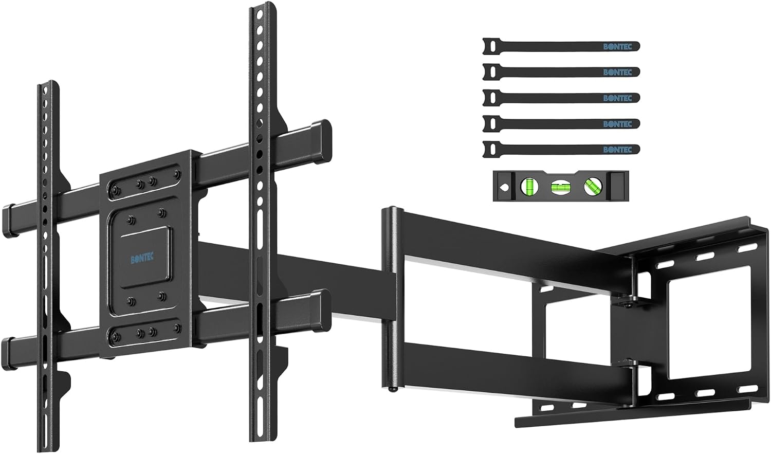 BONTEC TV Wall Bracket, Universal TV Wall Mount for 32-70 Inch, Extra Long Articulated Arm 850mm, Tilt Swivel Rotate Full Mot