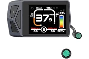 Varstrom EKD01 - Pantalla para motor BAFANG Mid – Pantalla de bicicleta eléctrica para BBS02B, BBS-HD, BBS01B motores intermedios de bicicleta eléctrica, para juego de conversión de bicicleta
