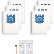 6 Stück FJM Staubsaugerbeutel Für Miele + 2 Motorfilter & 2 Airclean Filter – Ersatz Für Classic C1, Complete C2/C3, S-Serien