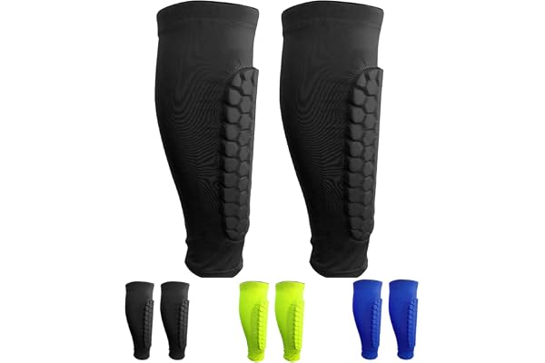 SANON 1 Paire de protège-Tibias de Football, Manchon de Protection des Mollets protège-Tibias Anti-Chocs Professionnels pour Hommes, Femmes et Jeunes (Noir)