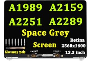 GBOLE A2289 Bildschirm Ersatz Grau LCD Bildschirm Display Assembly für MacBook Pro A2289 Retina 2020 Jahr EMC 3456 13,3 Zoll (Space Grey)