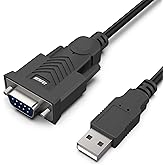 BENFEI USB auf RS232 Seriell Kabel mit Schraube 1,8M, Seriell USB auf RS-232 (9 Pin) DB9 mit PL2303 Prolific Chipsatz, Kompat