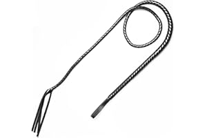 AMIJOUX 1.7 m Nero Lungo Cavallo Frusta Equitazione Crop Costume Accessori Equestre Cavallo Frusta per Cavallo Gioco Harness Maniglia Frusta Partito Cosplay