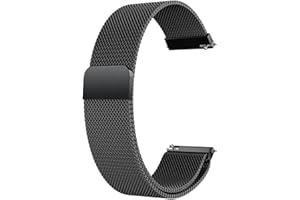 OUDQFCJ Cinturino Orologio in Maglia di Acciaio Inossidabile Chiusura Magnetica Cinturino di Ricambio per Smartwatch con Rilascio Rapido per Uomo e Donna