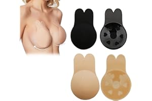 KKPW 2 Pairs Sticky Bra,Cupid Pads Invisible Bra,Invisible Bra,Sticky Bra Strapless Push Up,Reusable Adhesive Nipple Cover for Women