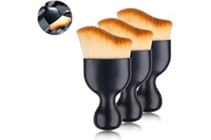 MPLEHDA Car Cleaning Brush, 3pcs Car Detailing brushes, Car Interior Brush, Car Dust Brush, Car Interior Dust Sweeping Soft Brush, Soft Bristles Dust Removal Brush for Car, Dashboard, Air Outlet, Household