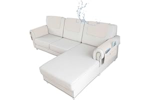 ILiemao Funda para Reposabrazos de Sofá, Funda para Reposacabezas para Sillón Reclinable, Funda de Sillón Relax con Bolsillos, Muebles Acolchado Antideslizante(F8,Chair Lounge)