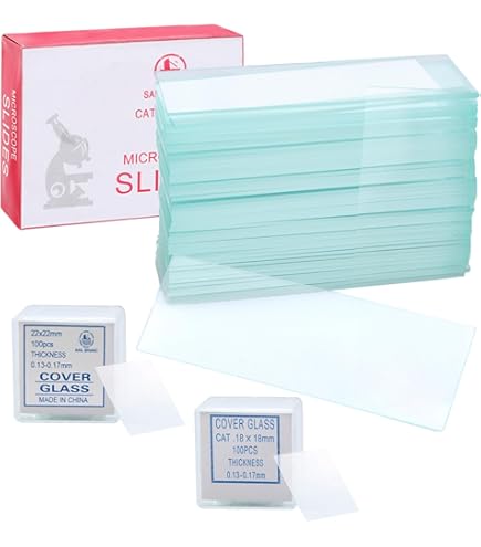 100 Vetrini Microscopio + 100 Coprioggetto - Vetro Trasparente, 22x22mm - Foto 5