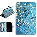 Produktbild Für Galaxy Tab 3 8.0 / SM-T310 , Leathlux Blossom Blume Magnetisch Stil Haut PU Leder Flip Stand Kartenfächer Schutz Hülle Schutzhülle Cover Case für Samsung Galaxy Tab 3 8.0 / Samsung SM-T310
