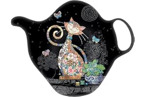 KIUB Poggia bustina di tè – Gatto Gioielli – Nero – melamina