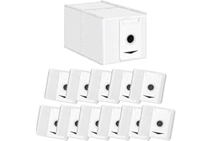 Jegehoyo Lot de 12 sacs à poussière pour aspirateur robot Ecovacs T30 Pro Omni, T30 Omni - Grande capacité de 3 l