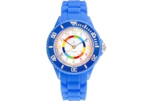 Alienwork Kids Orologio di Apprendimento Bambini Ragazzi Ragazze Tempo di Apprendimento Impermeabile 5 ATM