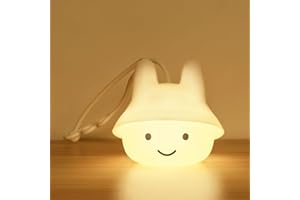Vicloon Lampka nocna dla dzieci, nocne światło dziecko, 9 kolorów słodka lampka nocna dla dzieci, Lampka nocna LED dzieci, ściemniana dotykać USB silikon lampa dziecięca jako prezent na sen (Buźka)