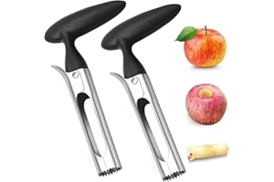 Diompirux 2 pezzi Levatorsoli Mela, in Acciaio Inox per Alimenti, con Manico in ABS e Lama Seghettata in Acciaio Inossidabile, Leva Torsolo Mela, torsolo pratico detorsolatore, Per La Casa e La Cucina