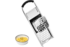 FADCAER Grattugia in acciaio inox per Spaetzle, noodle, gnocchi, con spintore di sicurezza, per la cucina, per pasta, noodle, gnocchi fatti in casa, per fare spätzles