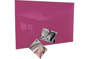 COLOURS MANUFAKTUR YOUR COLOUR YOUR LIFE Magnettafel Magnetwand (verschiedene Größen und Farben) inklusive 10 Magnete - Made in Germany (60 x 90 cm, pink/rosa)