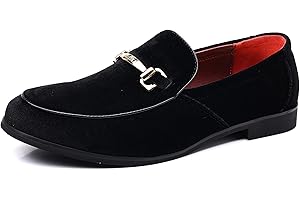 COSIDRAM Mens Casual Shoes Business Classic Luxury Loafers Slip on Dress Suede Slippers Tuxedo Prom Moccasins